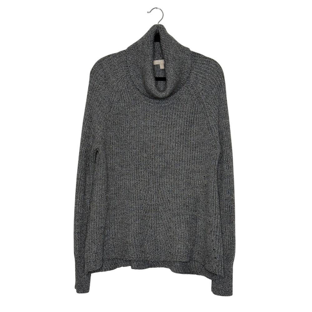 Banana Republic Italian Yarn Turtleneck Sweater XL Gray Merino Wool Blend